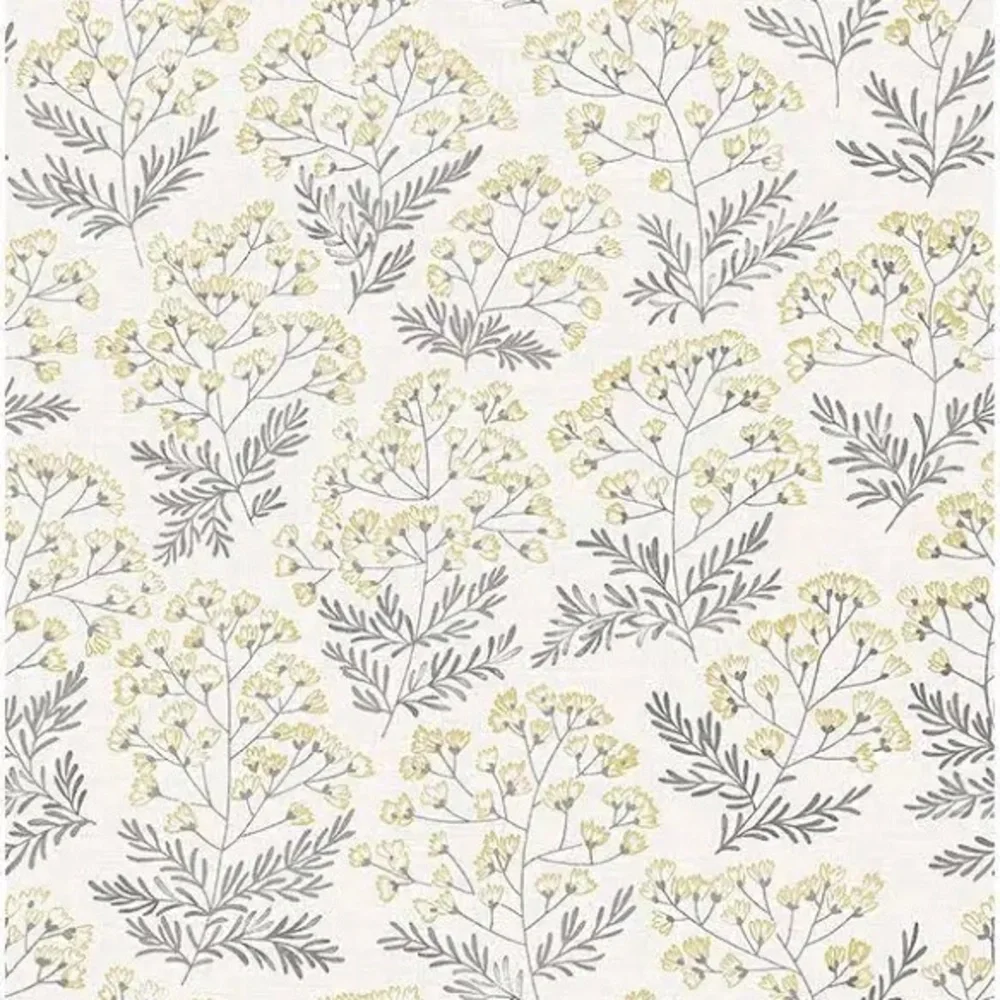 1 Roll NuWallpaper Yellow Wethersfield Peel and Stick Wallpaper